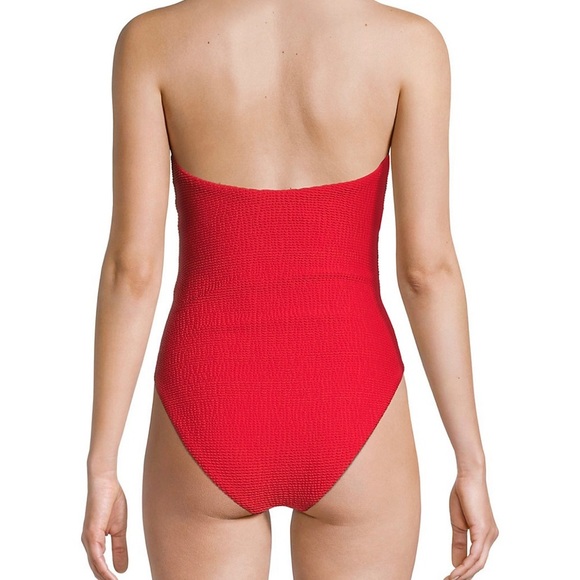 VERONICA BEARD Bethany Strapless Cutout One-piece Swimsuit Vintage Red Size S - Picture 2 of 5